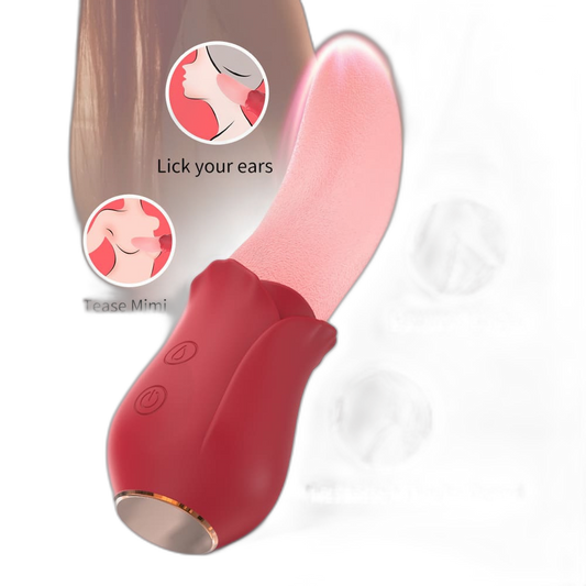 Ruby - Realistic Tongue Licking Vibrator - Clitoral & Nipple Stimulator
