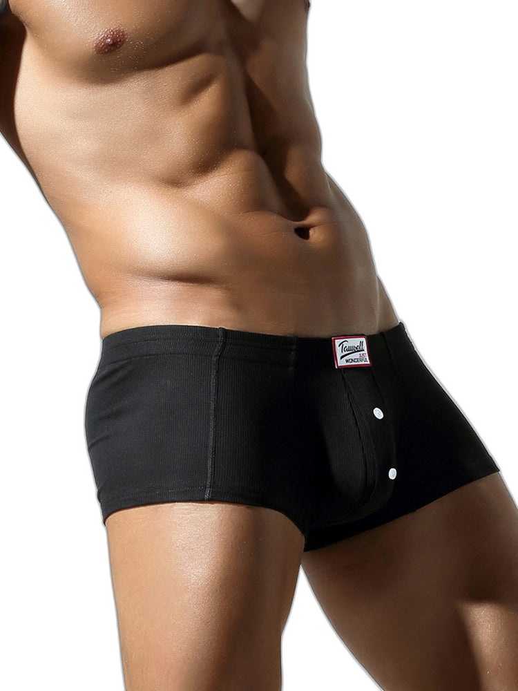 2 Pack Men's Soft Solid Color Simple Comfortable Breathable Trunks