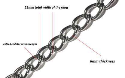 Heavy Duty Leash Chain Dog Lead for any Medium, Large and Extra Large Dog Breed