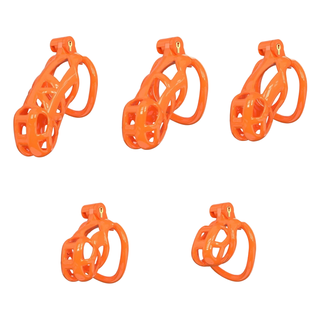 Chastity Cage Obedient Orange - The Pup Play Hub