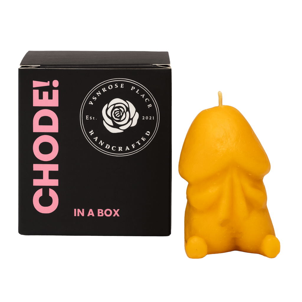 Chode in a Box Pumpkin Spice Chode Orange Candle - The Pup Play Hub