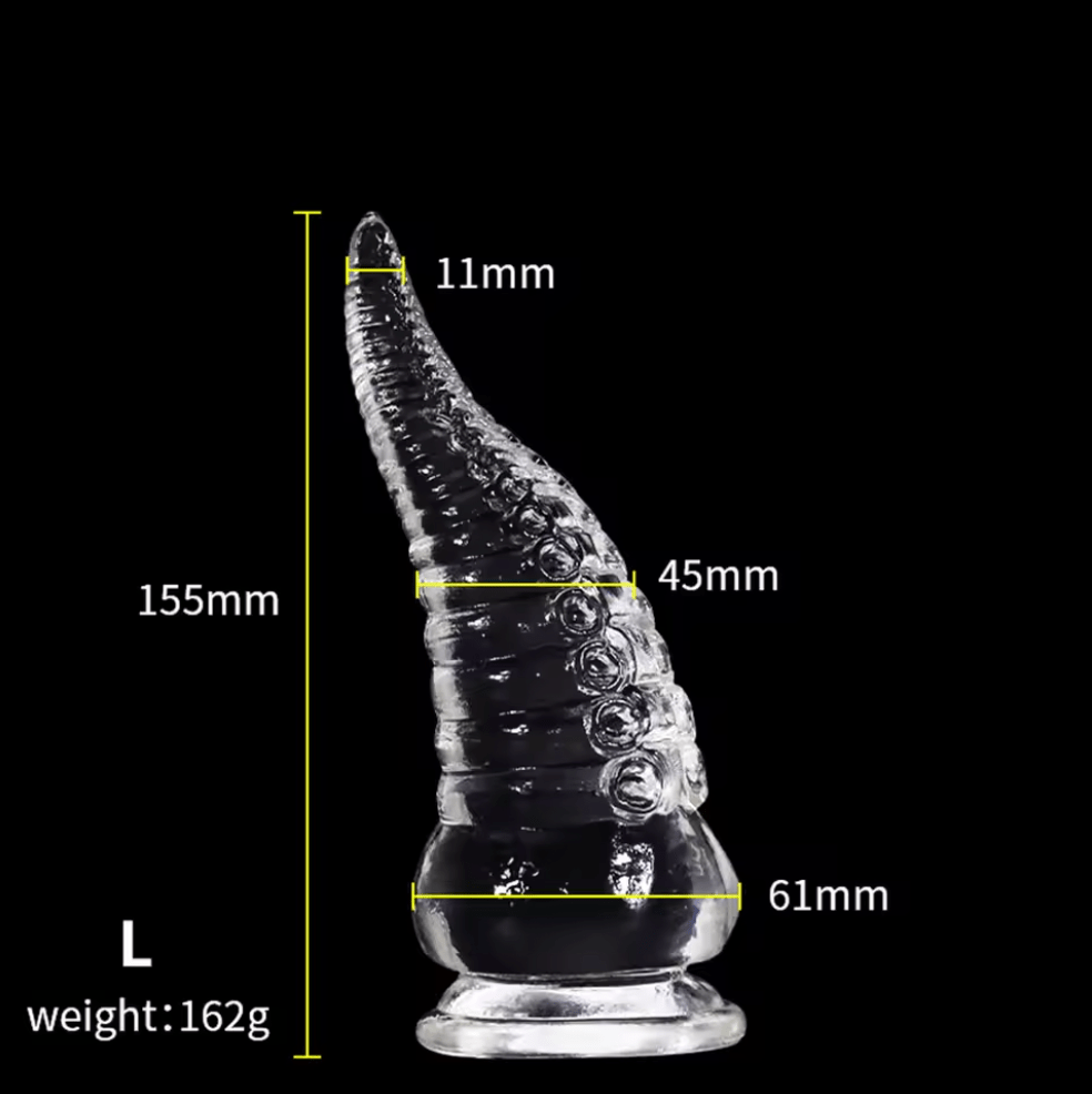 Clear Silicone Tentacle Dildo - The Pup Play Hub