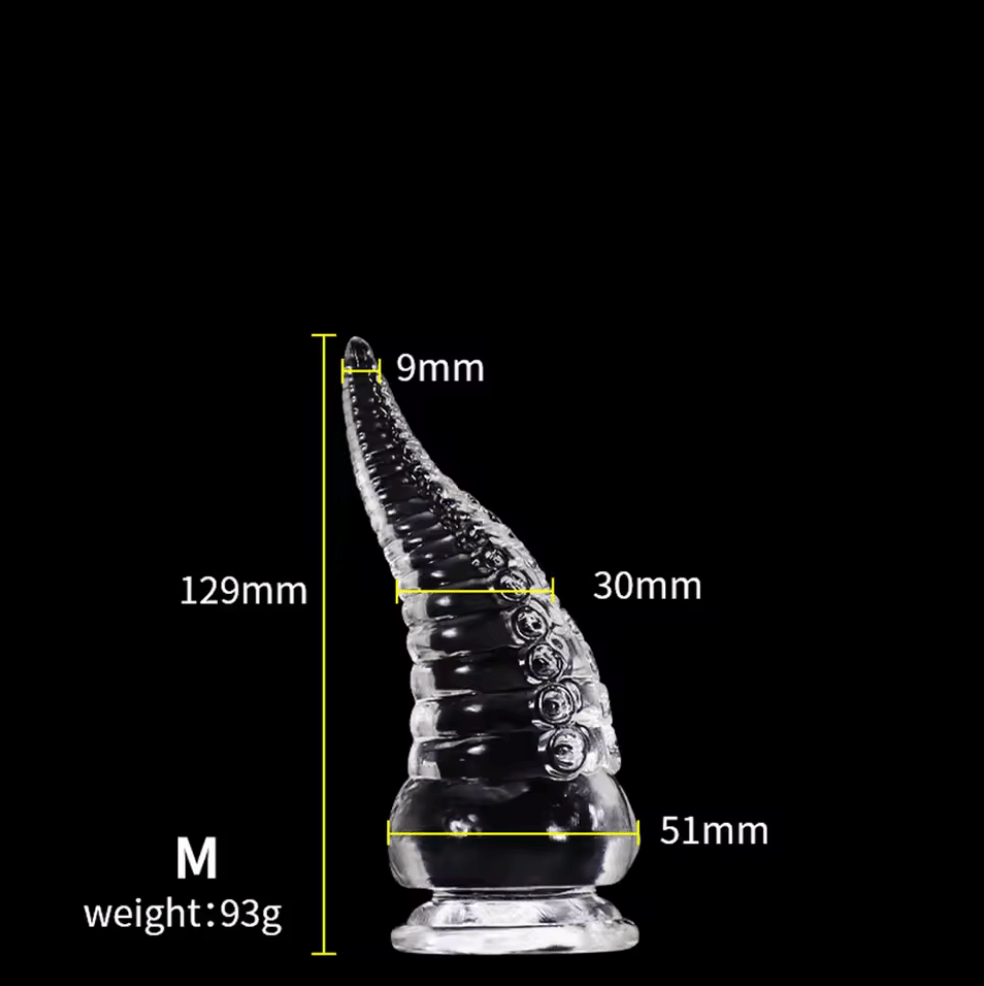 Clear Silicone Tentacle Dildo - The Pup Play Hub