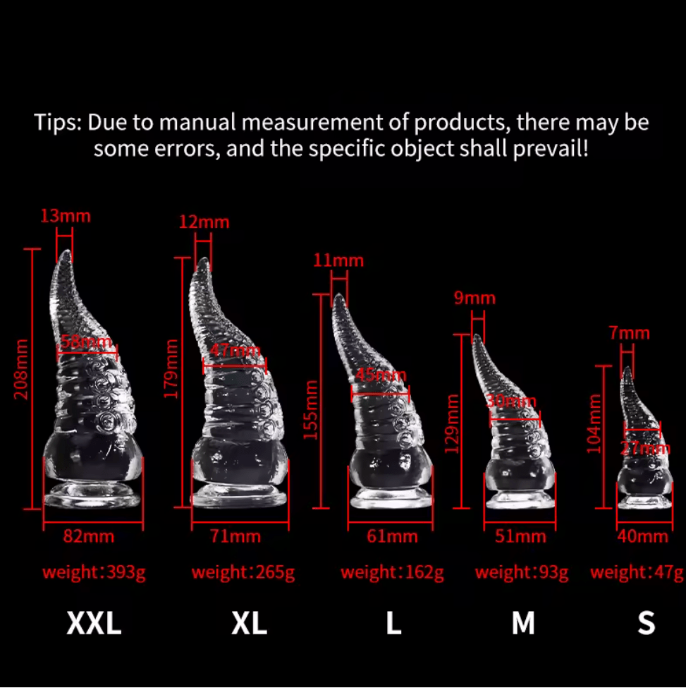 Clear Silicone Tentacle Dildo - The Pup Play Hub
