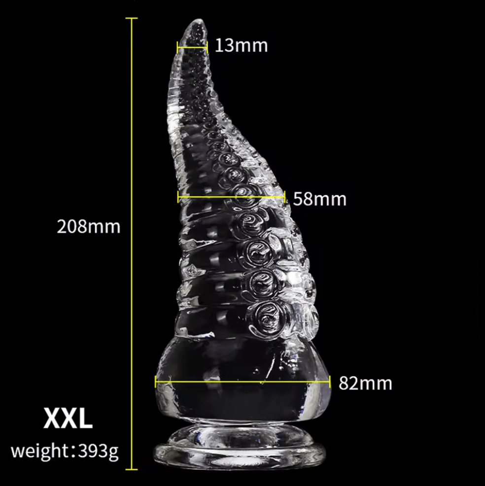 Clear Silicone Tentacle Dildo - The Pup Play Hub