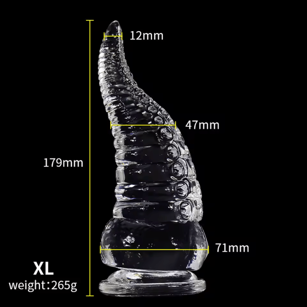 Clear Silicone Tentacle Dildo - The Pup Play Hub
