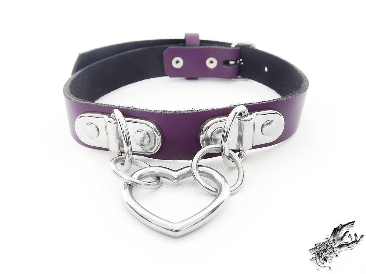 Purple Bound Heart Ring Choker
