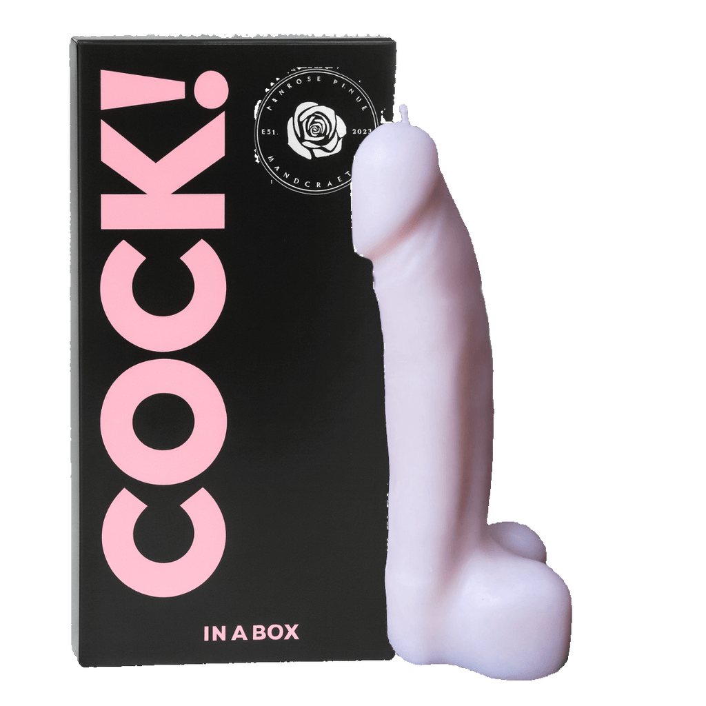 Cock in a Box Jasmin Candle 7.5 Inches - The Pup Play Hub