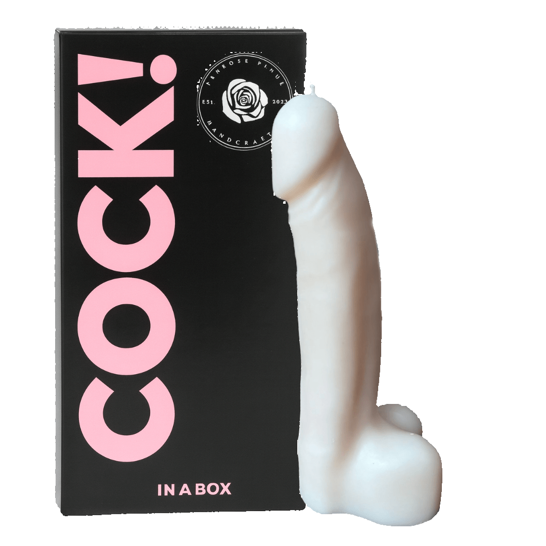 Cock in a Box Vanilla Large Candle - The Pup Play Hub