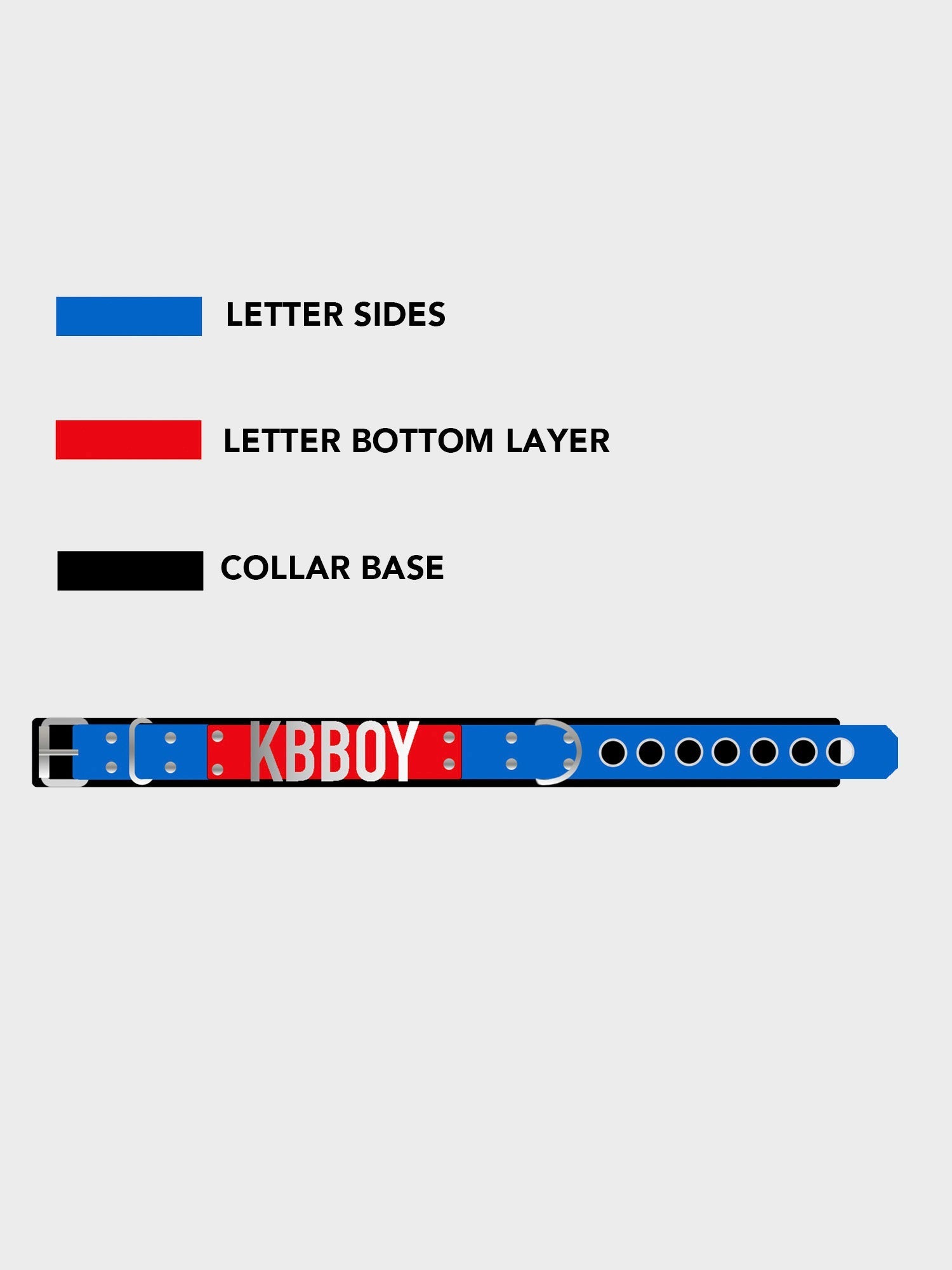 Custom Alphabet Silicone Collar