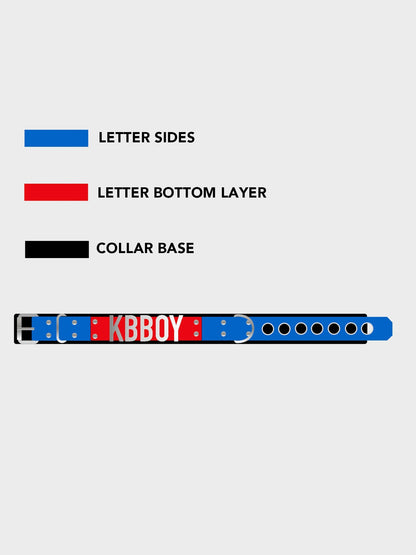 Custom Alphabet Silicone Collar