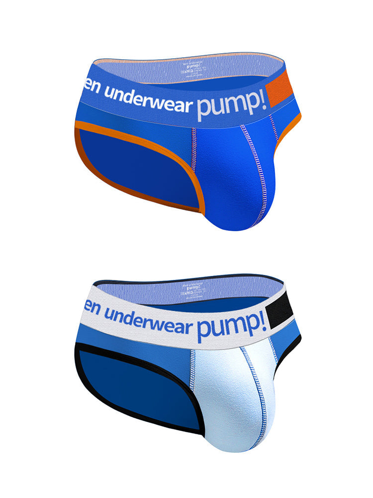 2 Pack Men's Middle-Rise Cotton Sexy Briefs