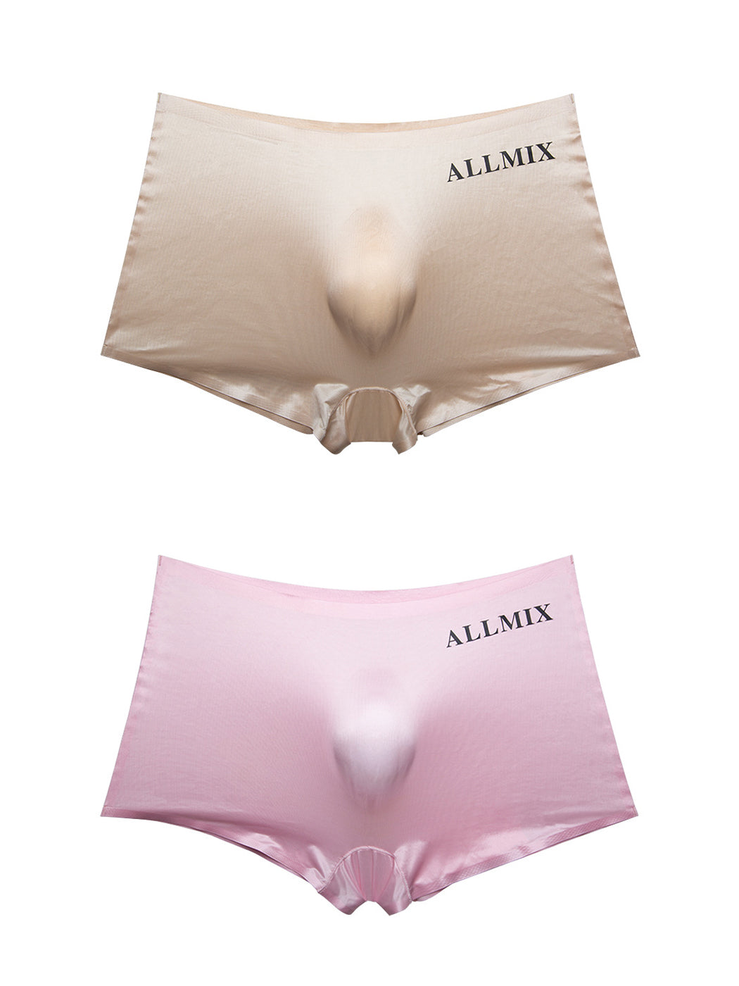 2 Pack ALLMIX Men's Seamless 3D Convex Pouch Trunks