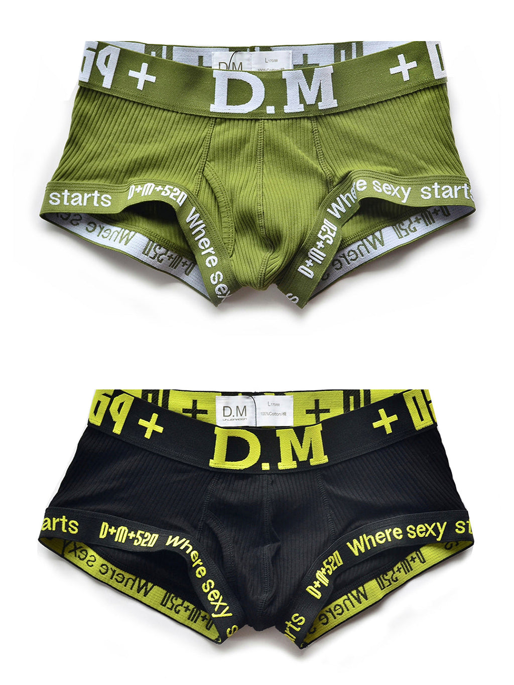 2 Pack Men's Low-rise Sexy Side Opening Pocket Trunk