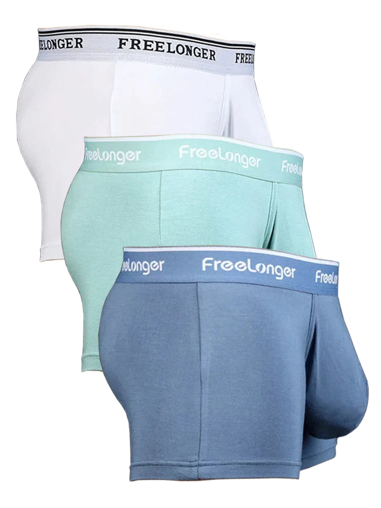 FreeLonger Men's Comfy Separate Big Pouch Trunks