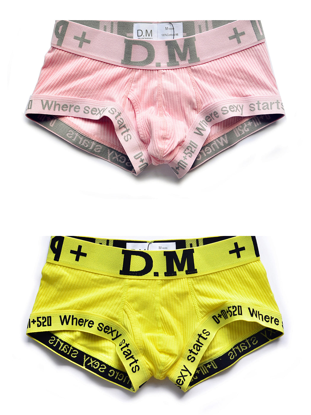 2 Pack Men's Low-rise Sexy Side Opening Pocket Trunk