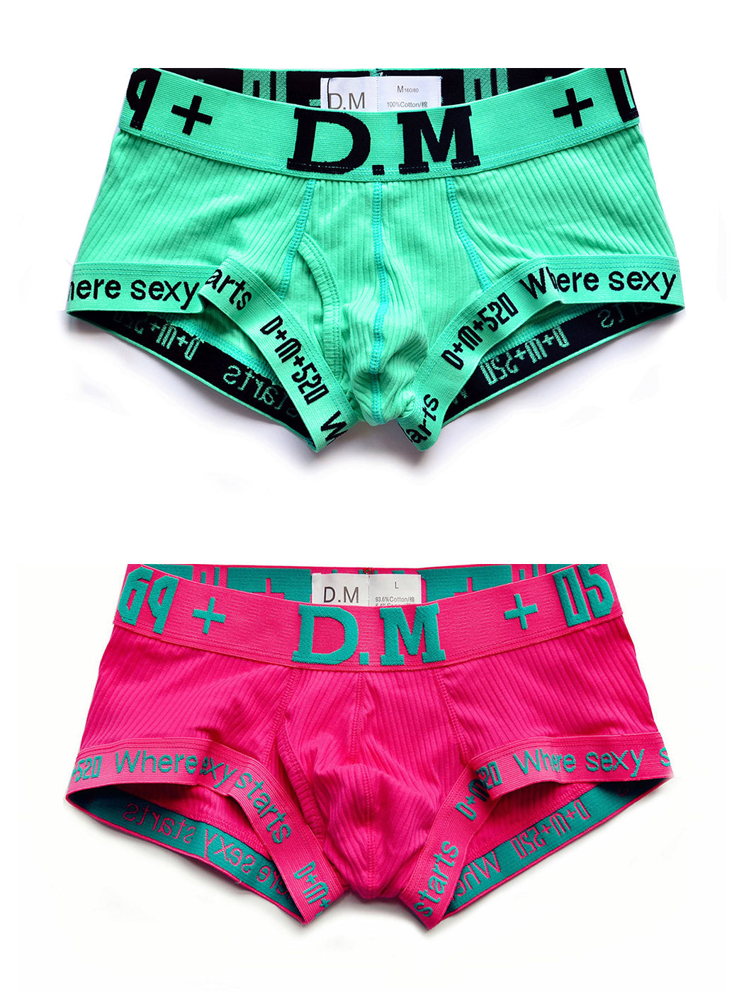 2 Pack Men's Low-rise Sexy Side Opening Pocket Trunk