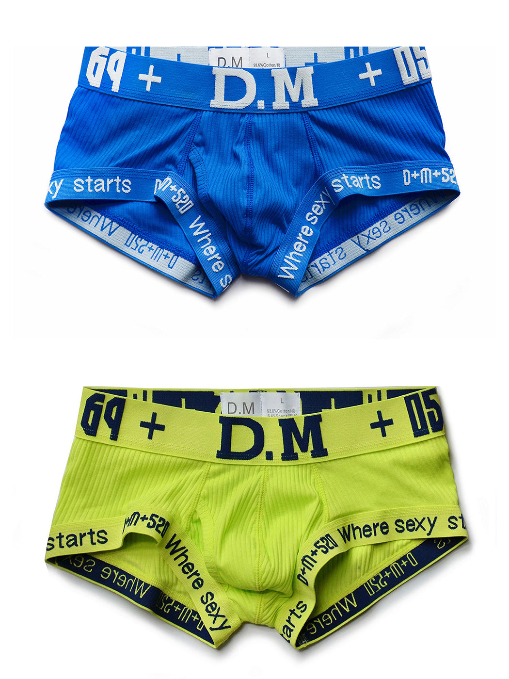 2 Pack Men's Low-rise Sexy Side Opening Pocket Trunk