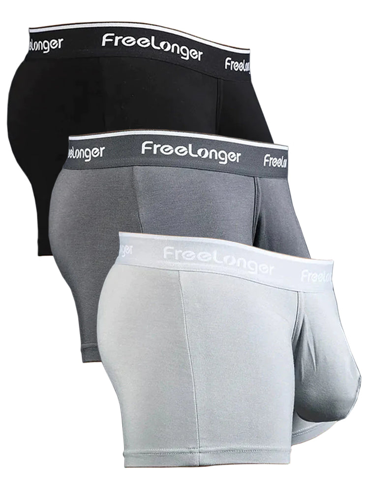 FreeLonger Men's Comfy Separate Big Pouch Trunks
