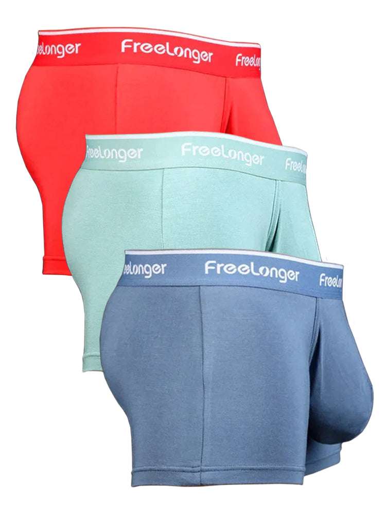 FreeLonger Men's Comfy Separate Big Pouch Trunks