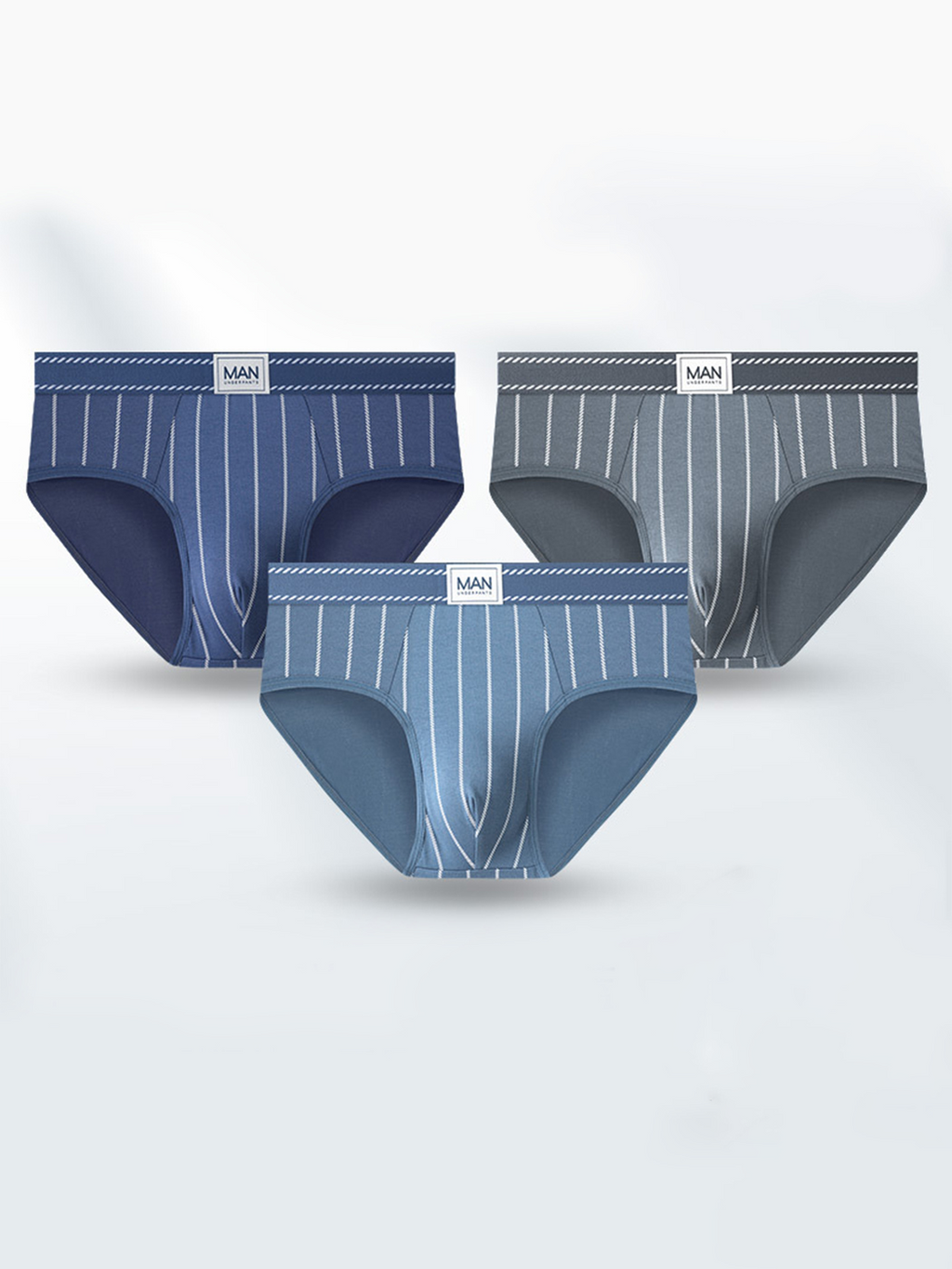 3 Pack Men’s Classic Striped Briefs