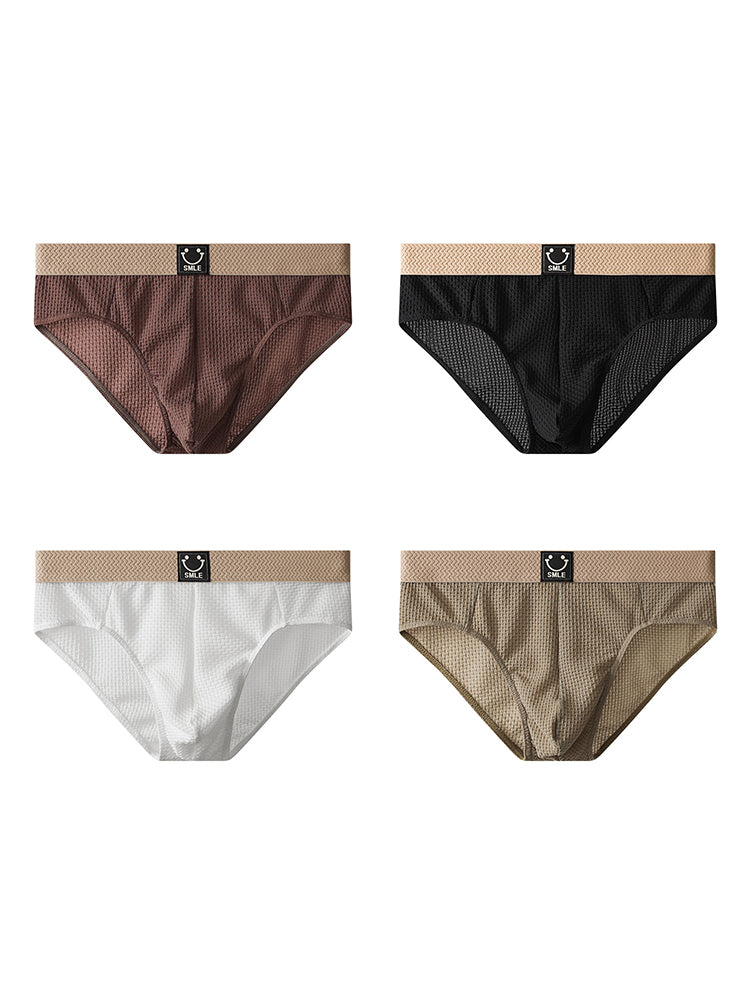 4-pack Men's Anti-Chafing Odor-Control Comfy Waistband Briefs