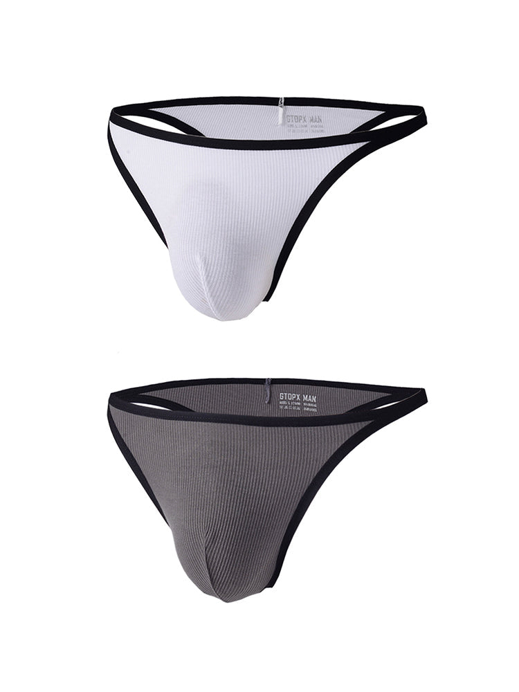 2 Pack Men's Low-Rise Eco-Friendly Lightweight Thong