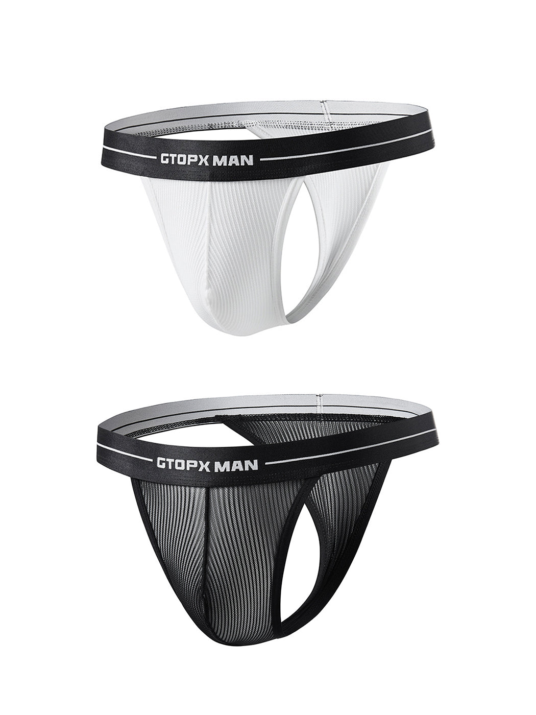 2 Pack Men’s Sexy T-Back Mesh Thong
