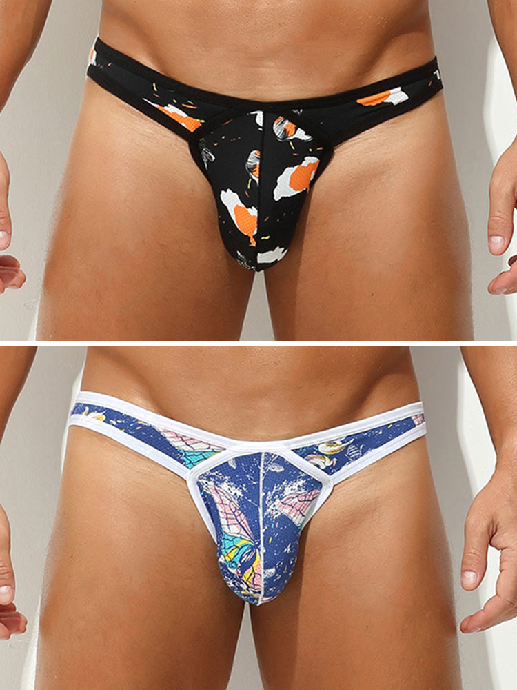 2 Pack Men's U-Pouch Low-Rise Thong