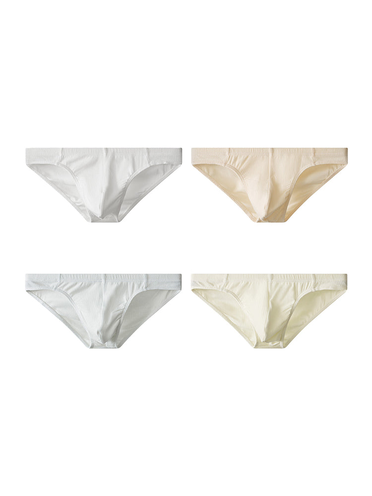 4 Pack Men's Organic Cotton Stretch Fit Workout Ready Briefs