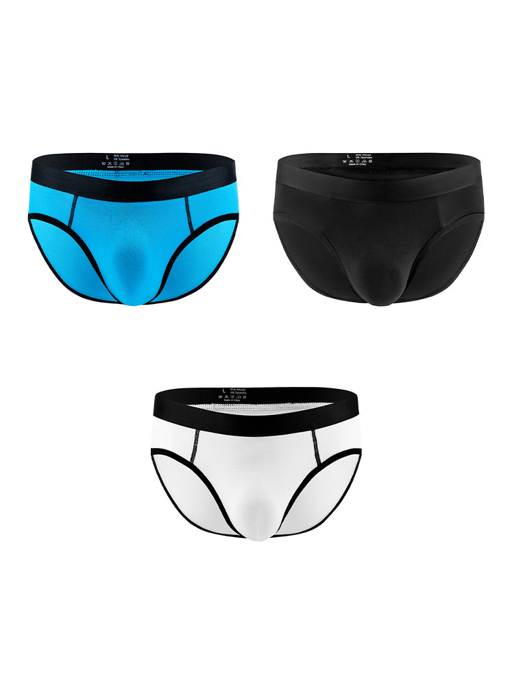 3-pack Men's Low-rise Compartment Lift Independent Pouch Briefs