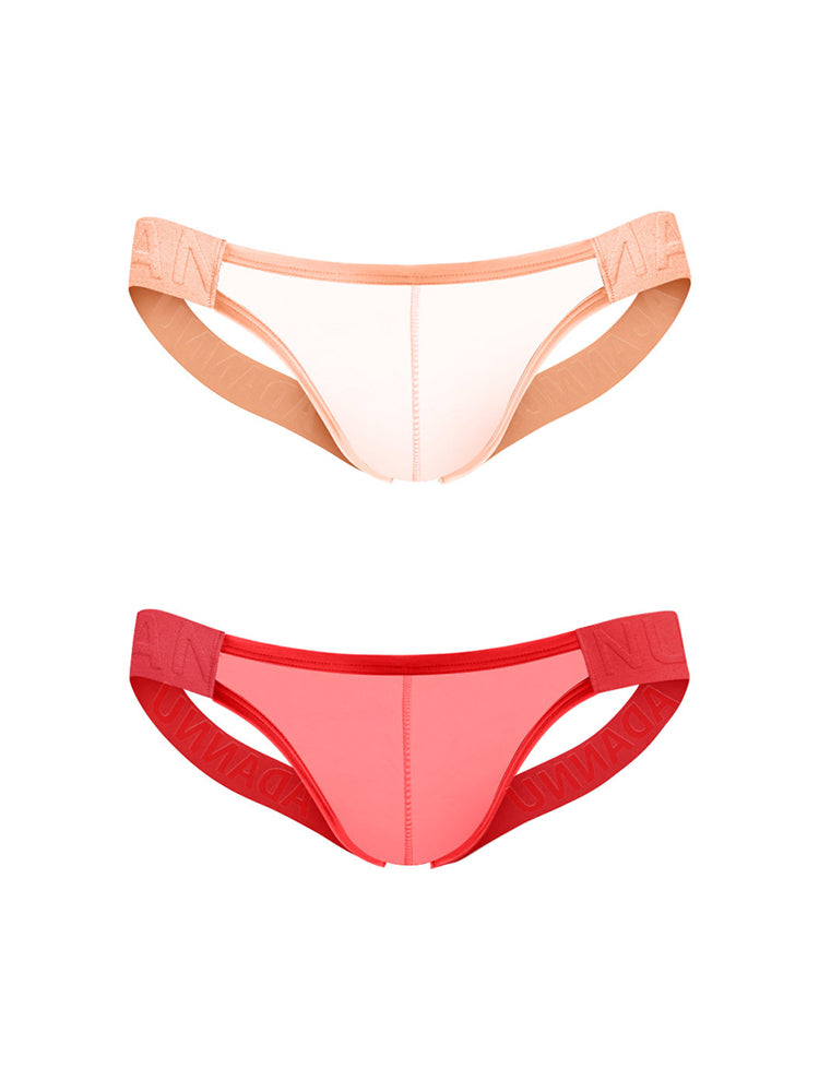 2 Pack Men's Sheer Elegance Comfy Waistband Stretch Fit Jockstrap