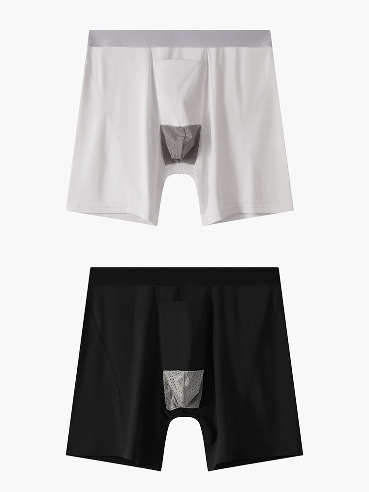 2 Pack Men's Gun Bullet Separation Casual Sports Breathable Cotton Mid-Rise Midway Briefs