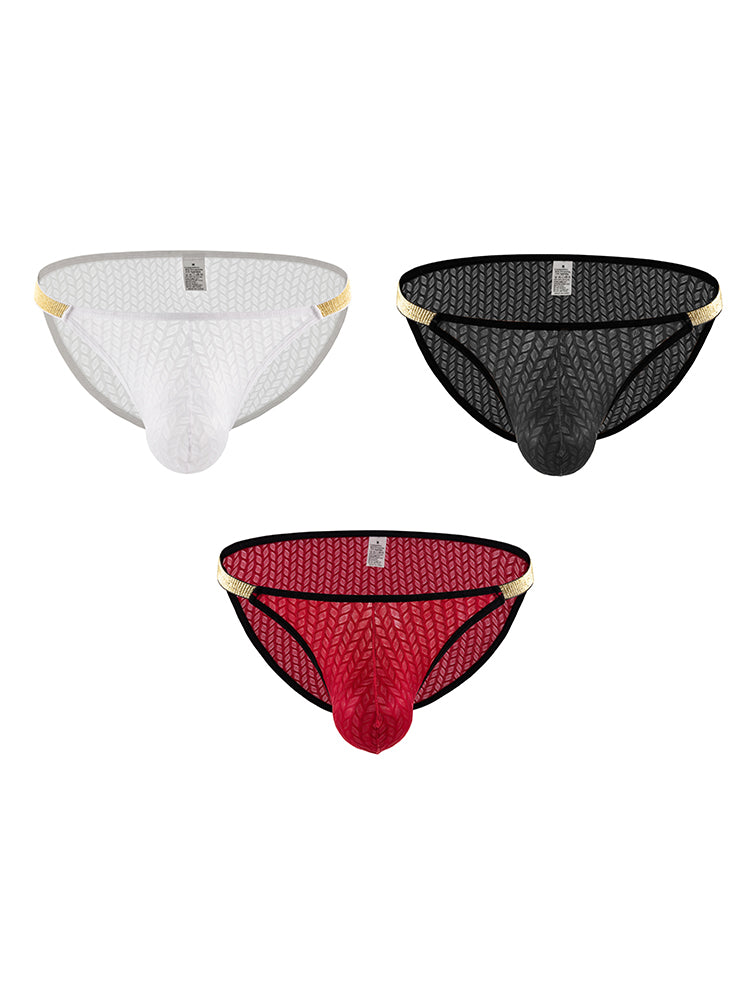 3 Pack Men's Sexy Low-Rise Hip-Lifting Briefs