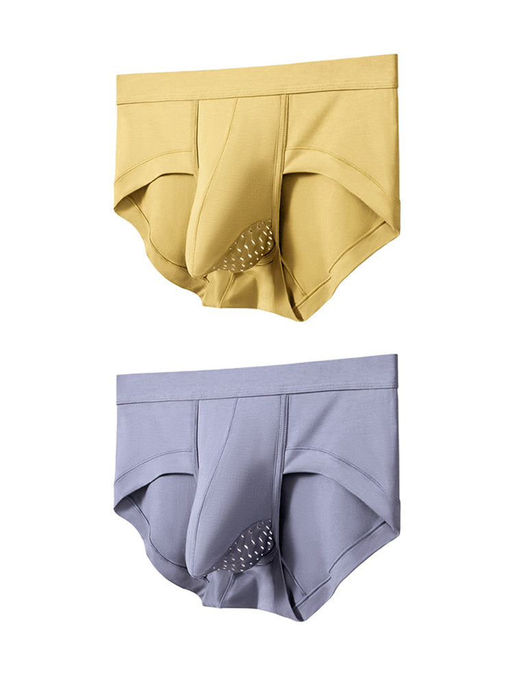 2 Pack Men's Breathable Pouch Separate Modal Briefs