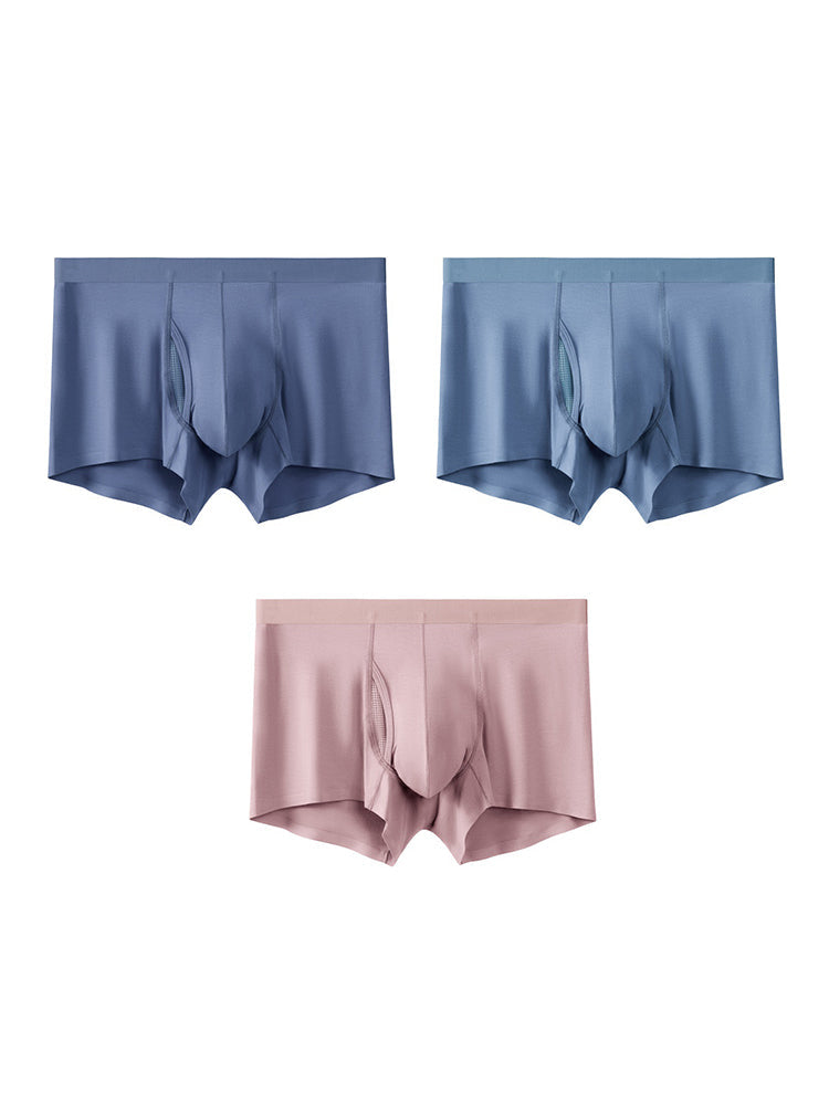 3 Pack Separation Design Support Pouch Boxer Briefs