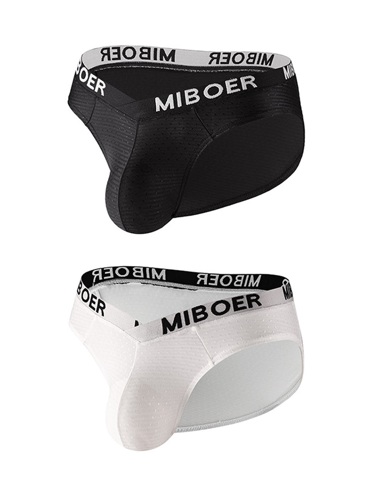 2 Pack Men's U-Pouch V-Front Low-Rise Briefs