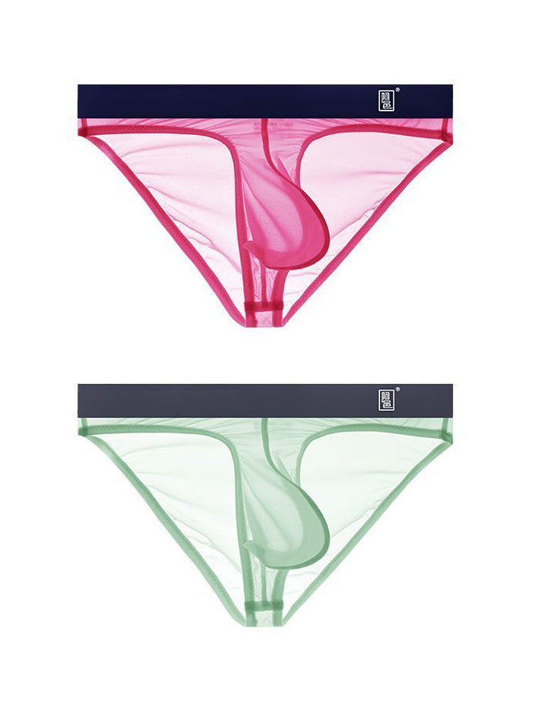 Men's Sexy Transparent Suspender Briefs