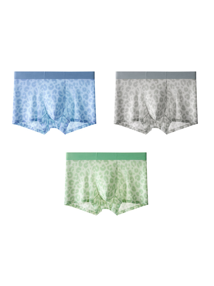 3 Pack Men's Ultra-Thin Ice Silk Trunks