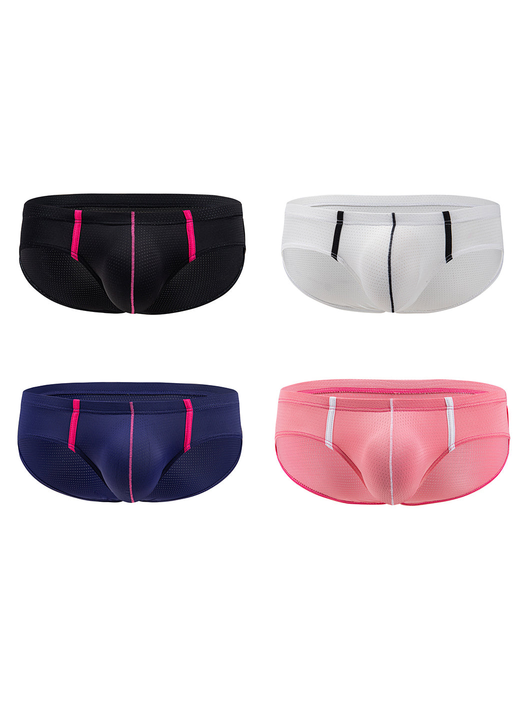 4 Pack Men’s Low-rise Breathable Mesh Briefs