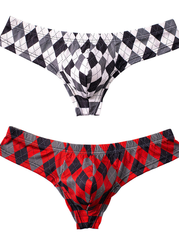 Men’s Low-Rise U-Convex Print Thong