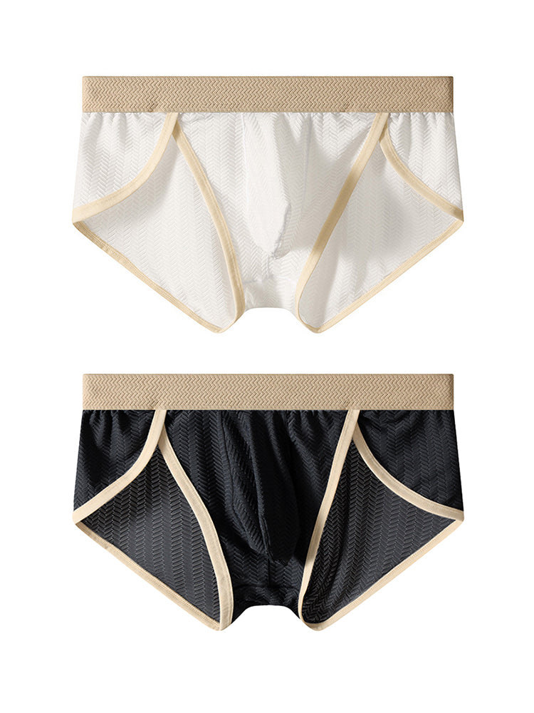 2 Pack Men's Breathable High-Stretch Seamless Comfort Odor-Control Briefs