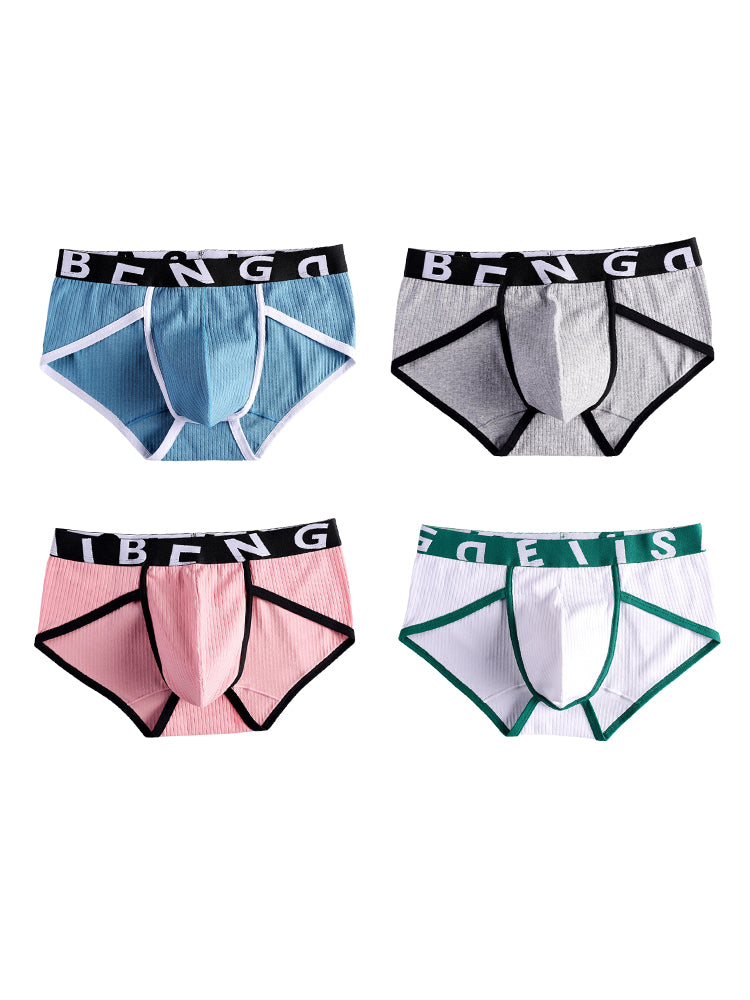 4-pack Men's Ultra-Soft Breathable Cotton High-Stretch Briefs 
