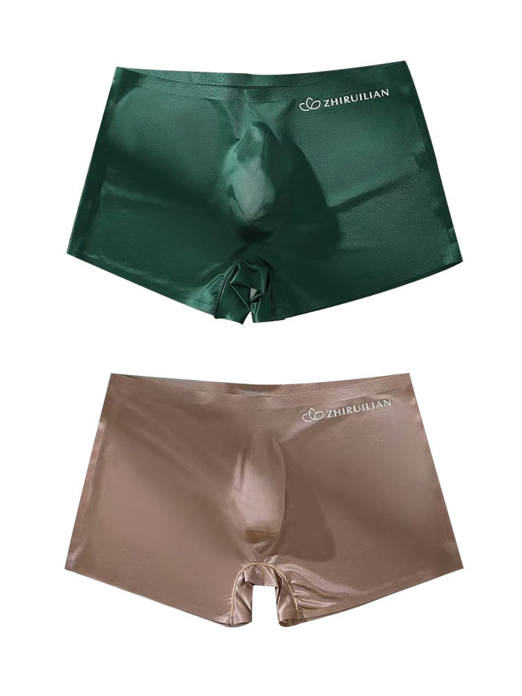 2-pack Men's Translucent Seamless 3D Pocket Trunks