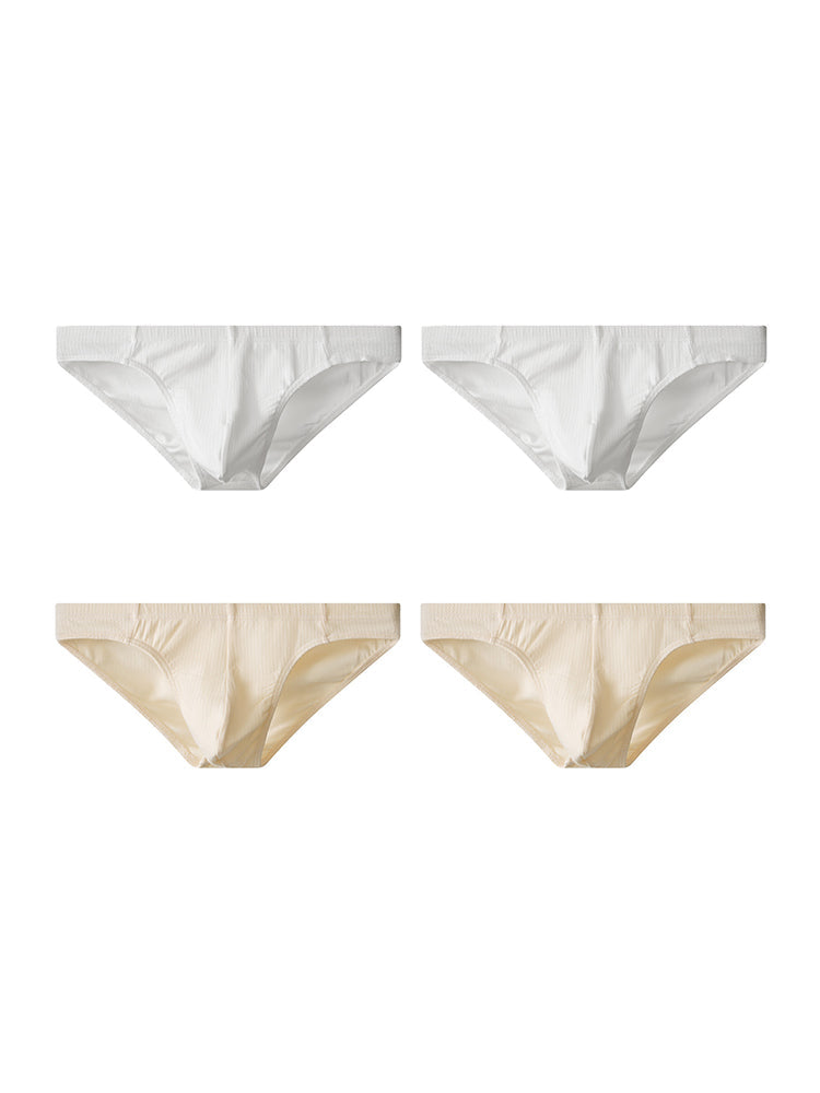 4 Pack Men's Organic Cotton Stretch Fit Workout Ready Briefs