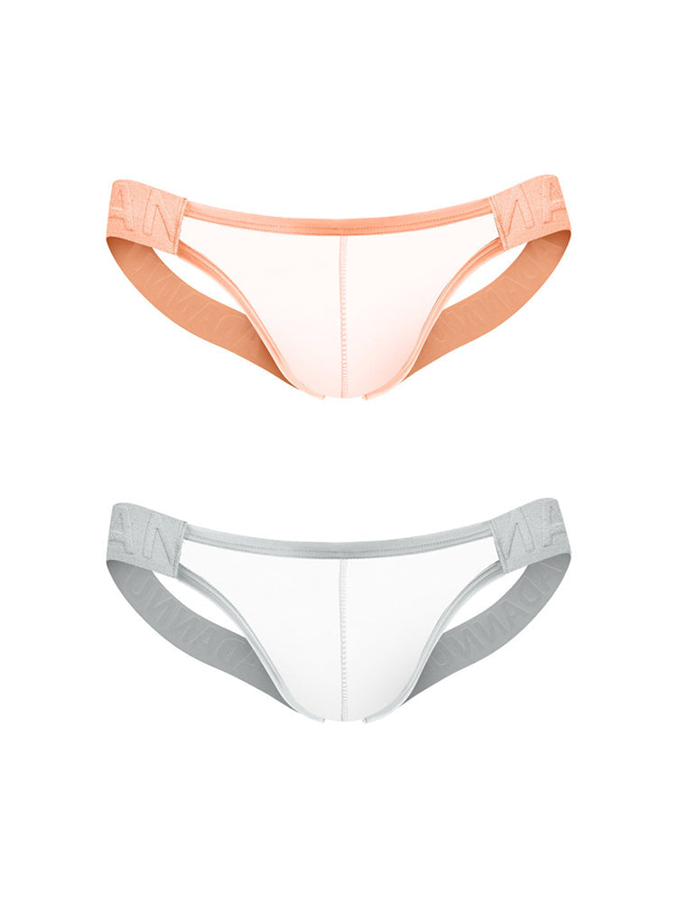 2 Pack Men's Sheer Elegance Comfy Waistband Stretch Fit Jockstrap