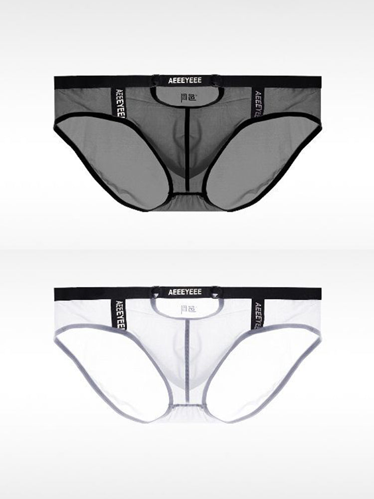 Men's Low Waist Narrow Waist Ice Silk Breathable Convex Pocket Briefs