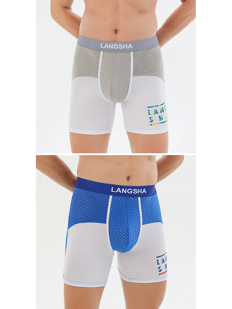 Men's Anti-Chafing Sports Boxer Briefs with Spacious Pouch