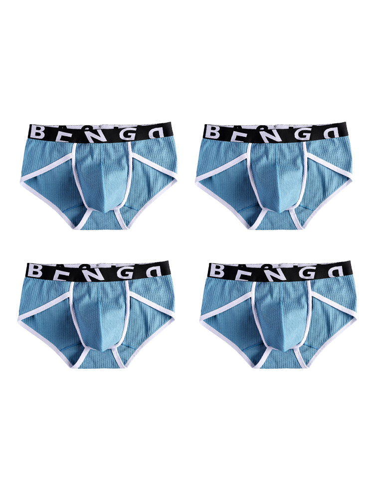 4-pack Men's Ultra-Soft Breathable Cotton High-Stretch Briefs 