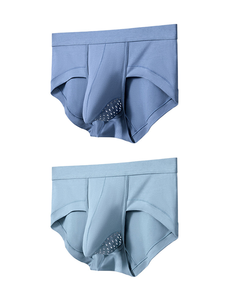 2 Pack Men's Breathable Pouch Separate Modal Briefs